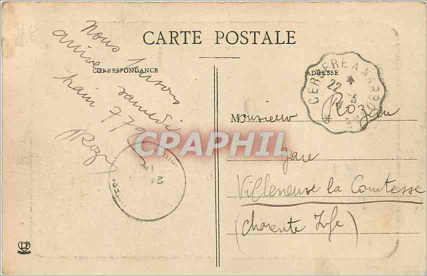 CPA Vallee de la Tor Fontpedrouse Le Grand Pont Sejournet  — Rückseite