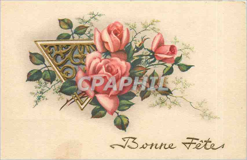 CPA Bonne Fete Fleurs