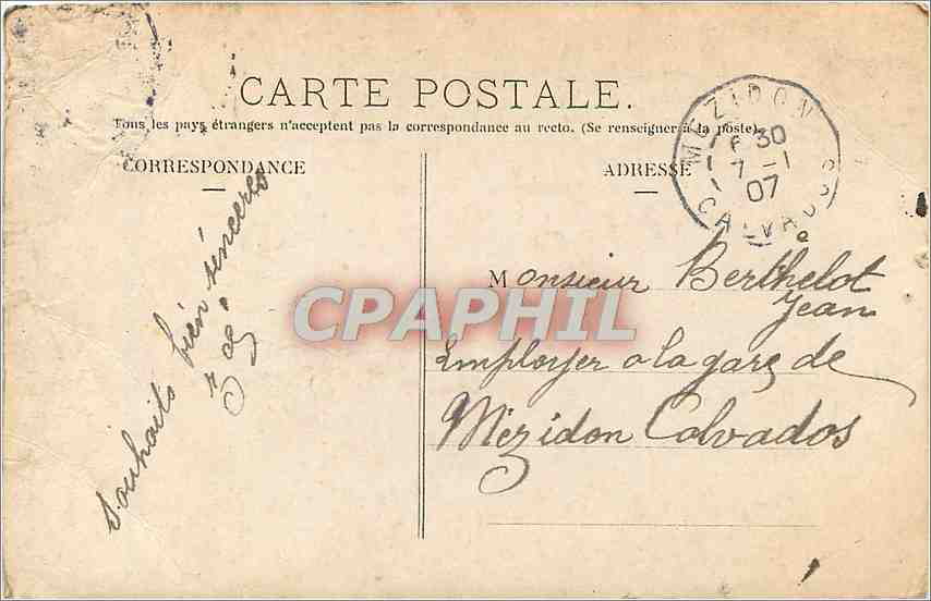 CPA Bonne Annee Femme — Verso
