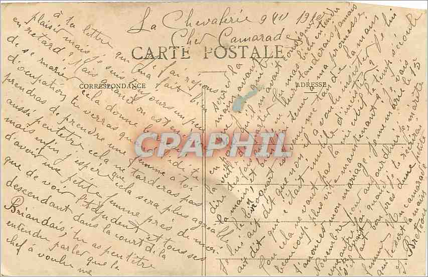 CPA Coiffe d'Anjou L'Angevine aux Beaux jeux Folklore — Back
