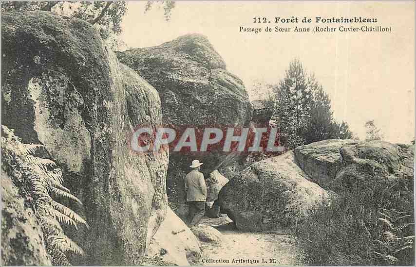 Wald von Fontainebleau — Passage der Schwester Anne (Rocher Cuvier-Châtillon) — Künstlerische Sammlung L. M.