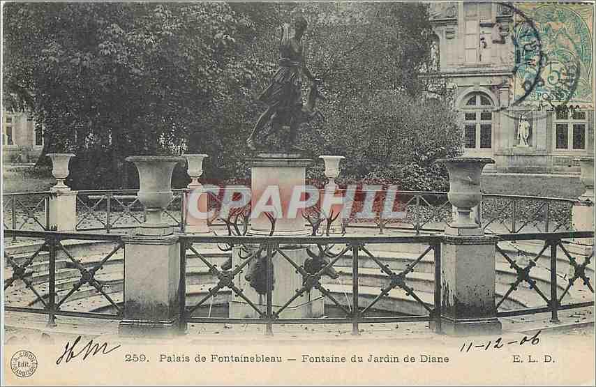 Palazzo di Fontainebleau — Fontana del Giardino di Diana — E. L. D. n° 259