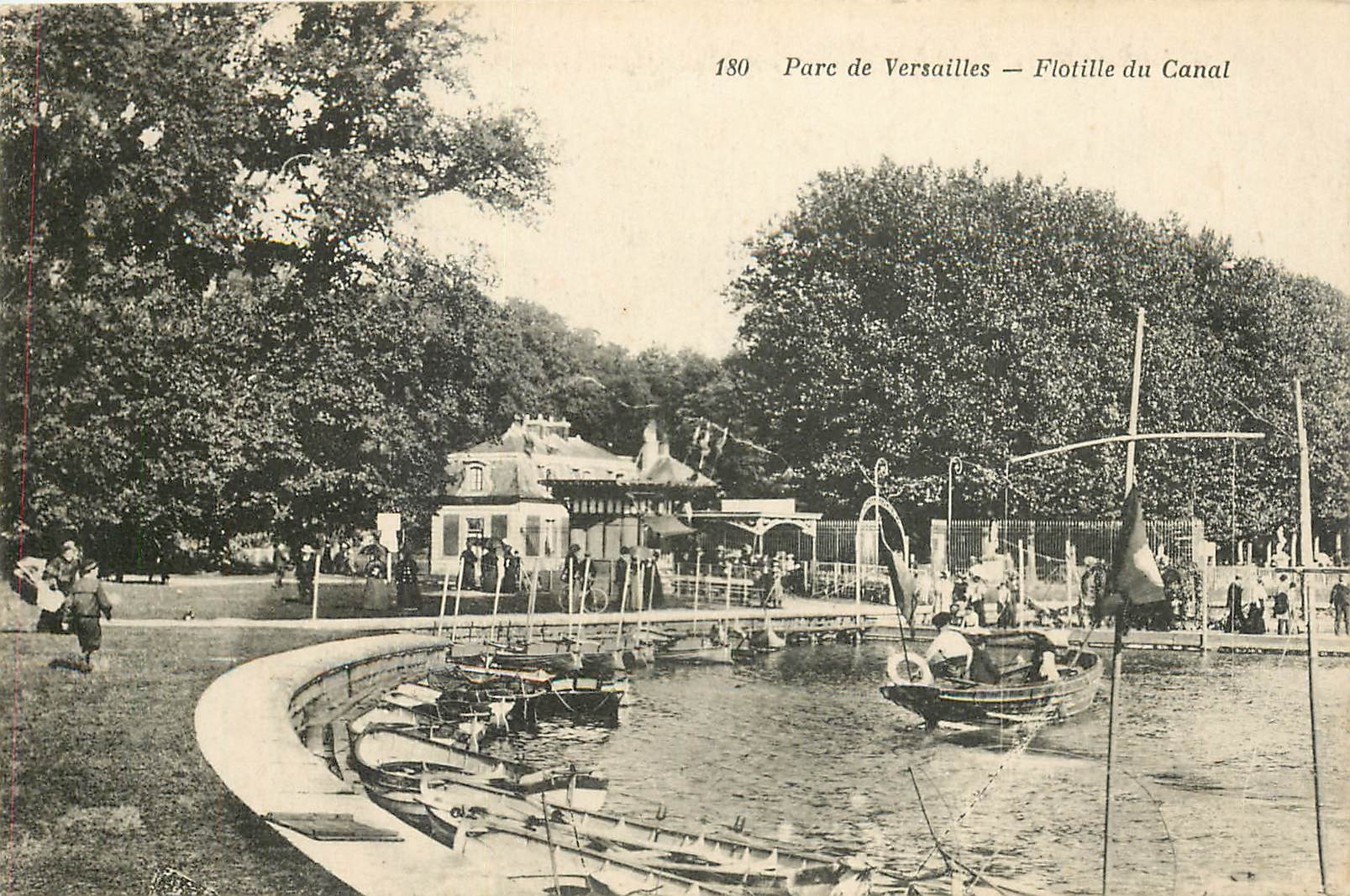 Parc de Versailles — Flotille du Canal — Éditeur : Imp. Edia, Versailles, n° 180