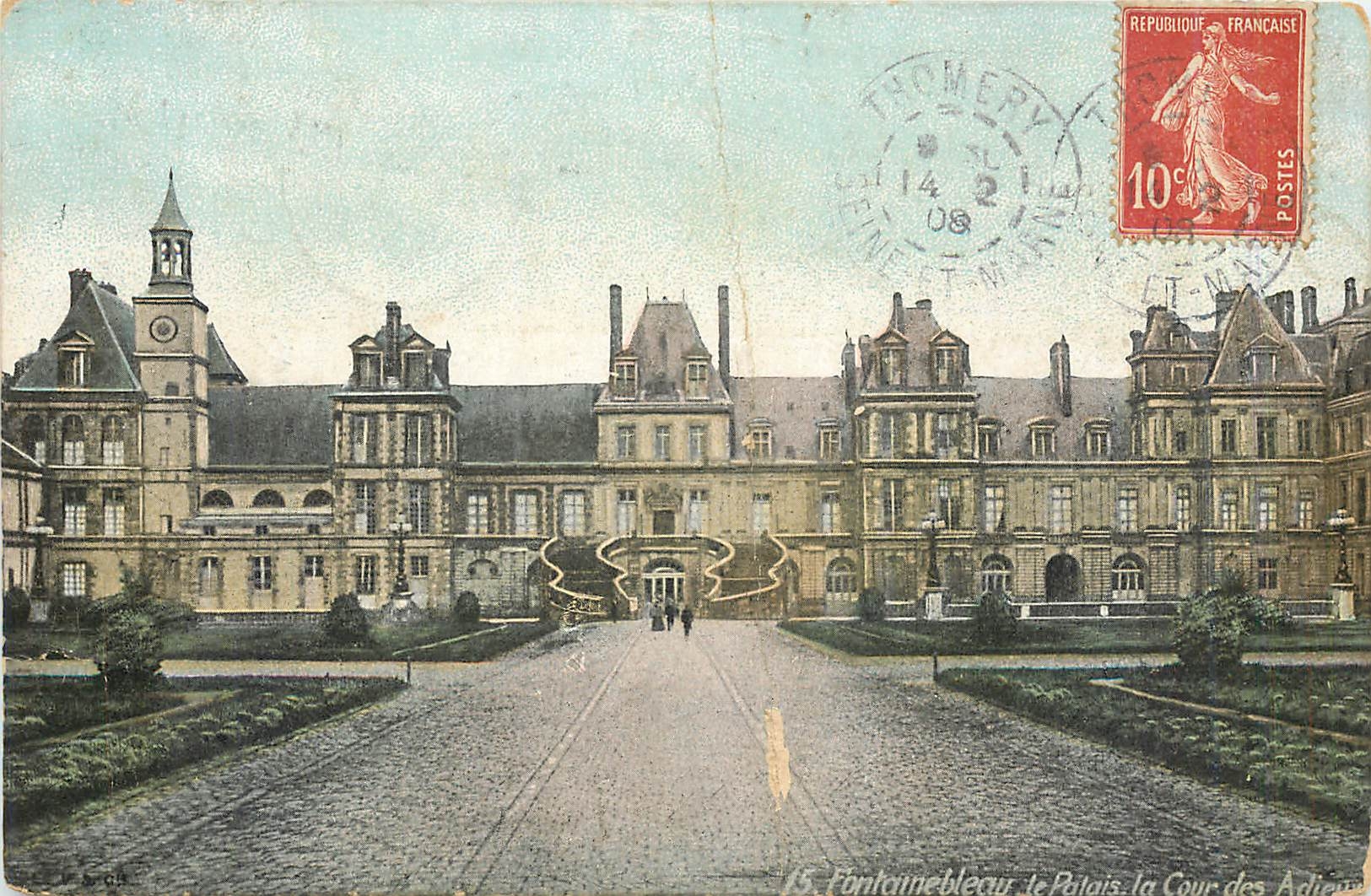 Fontainebleau — Le Palais, la Cour des Adieux — Éditeur : A. Bécl