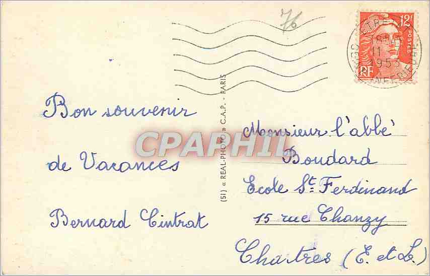 CPA Dieppe L'Eglise Saint Jacques  — Rückseite