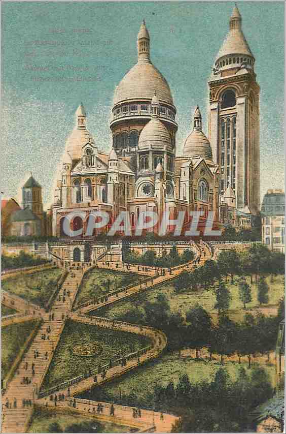 CPA Paris Basilique du Sacre Cœur Montmartre