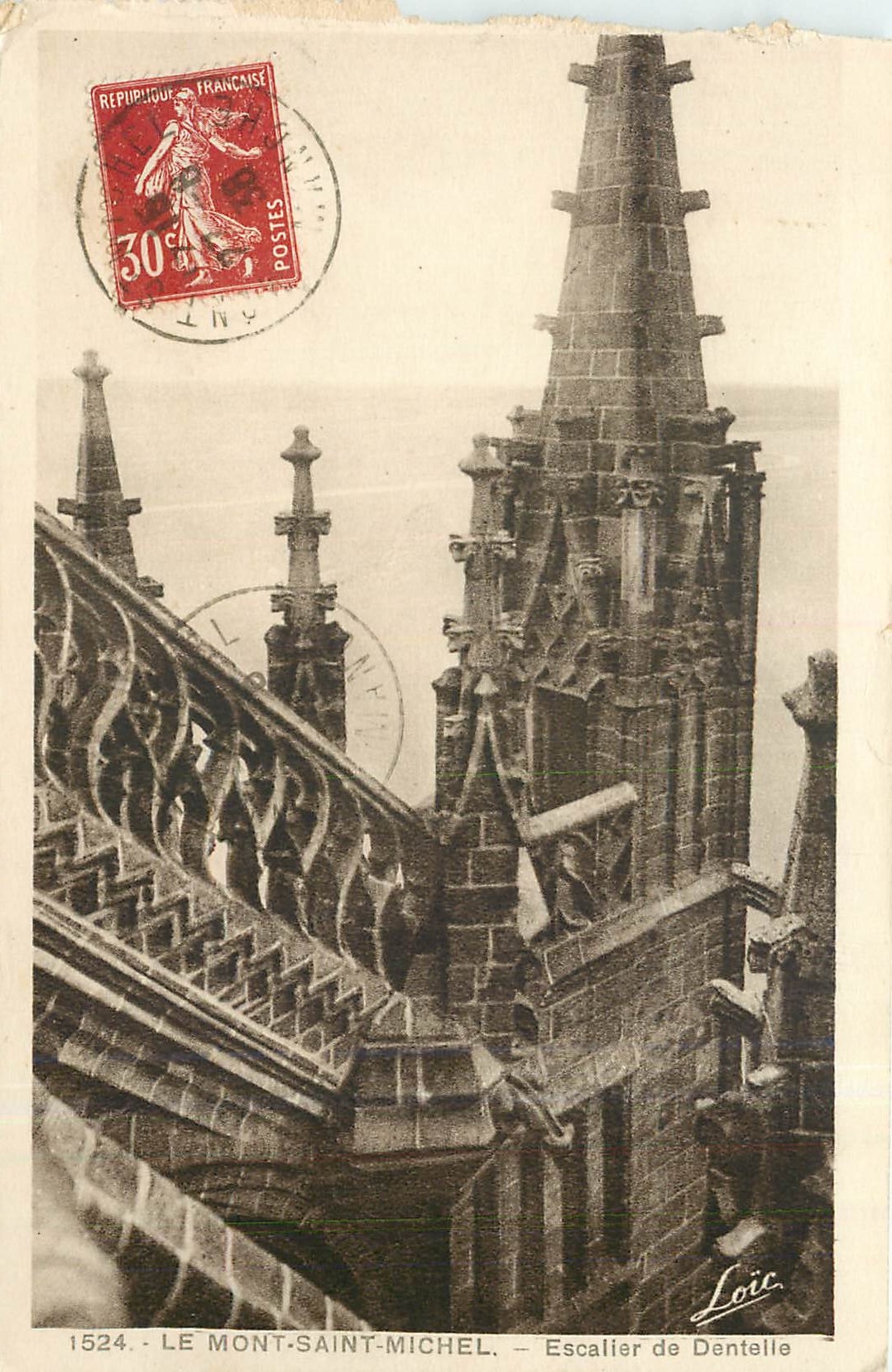 CPA Le Mont Saint Michel Escalier de Dentelle 