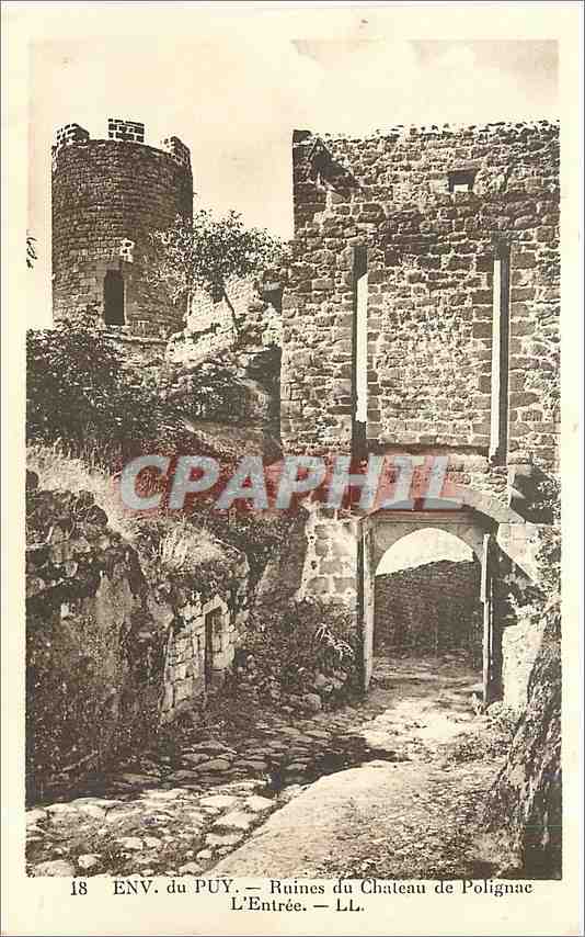 CPA Env du Puy Ruines du Chateau de Polignac l'Entree 