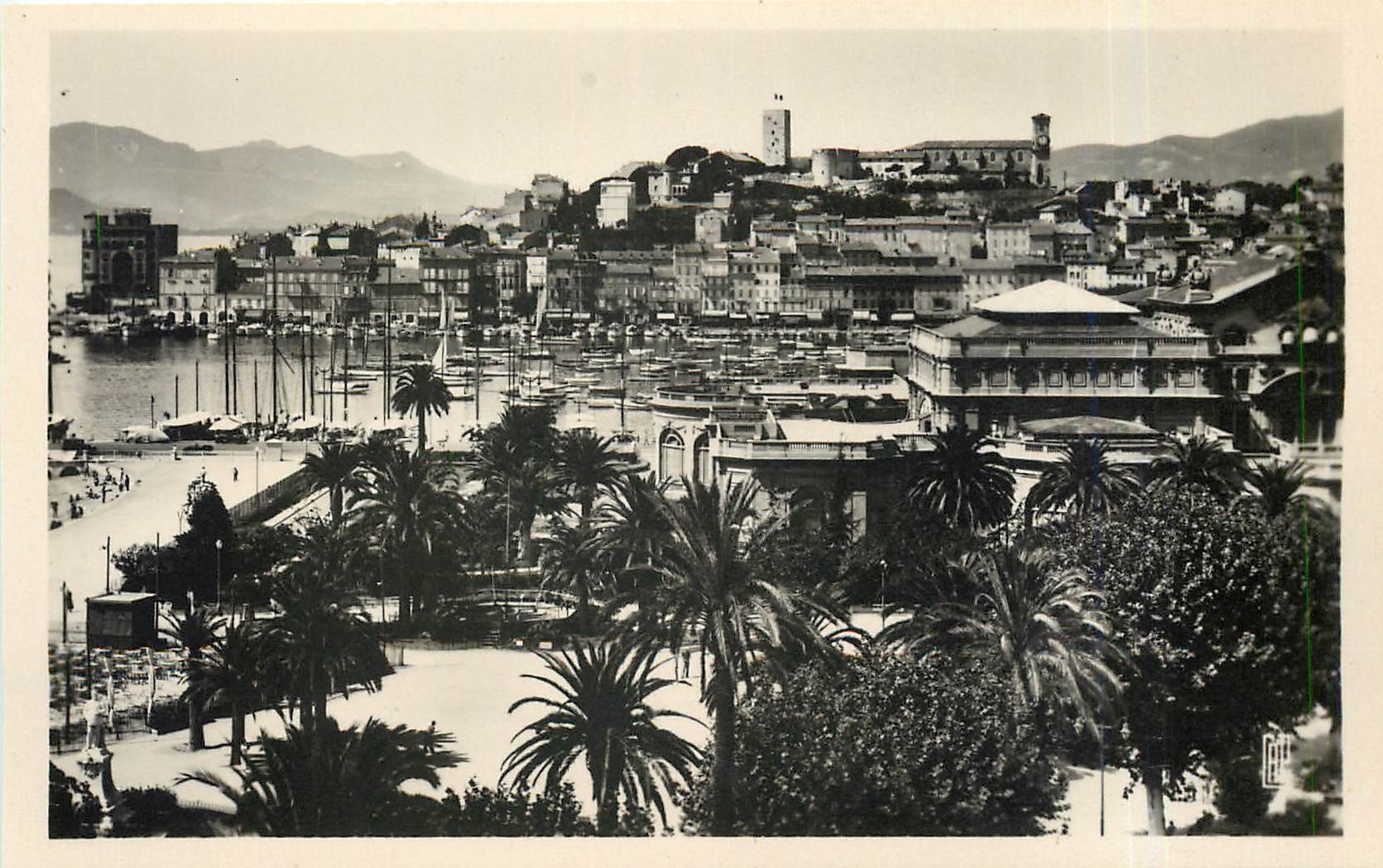 CPA Cannes Le Port et le Mont Chevalier 