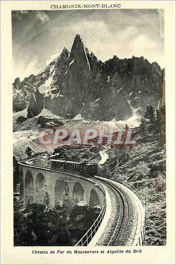 CPA Chamonix Mont Blanc Chemin de Fer du Montenvers et Aiguille du Drd 