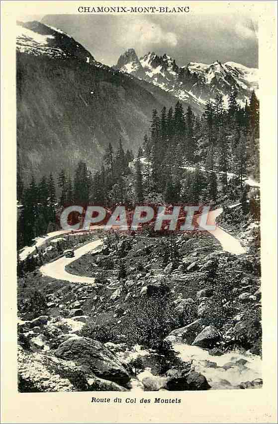 CPA Chamonix Mont Blanc Route du Col des Moutes 