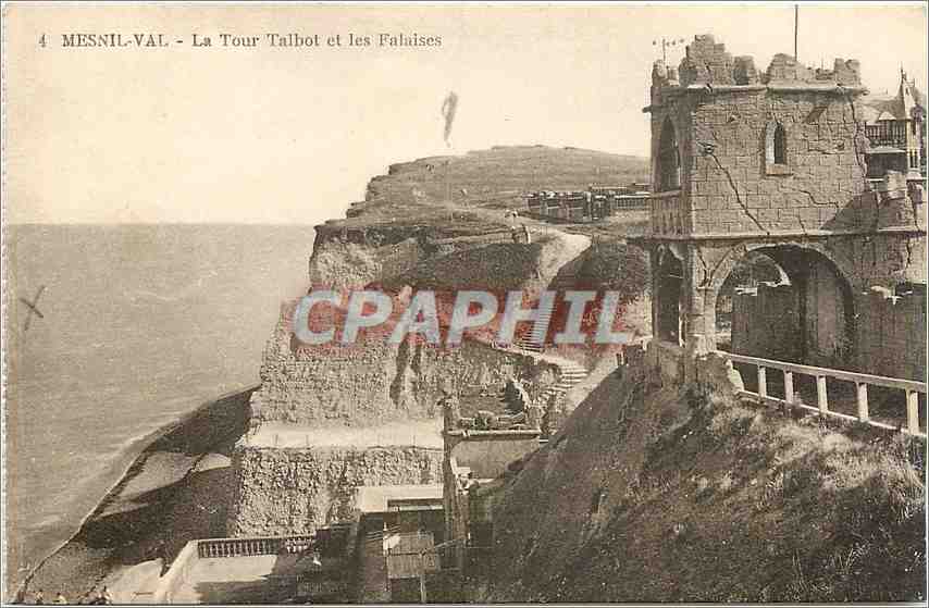 CPA Mesnil Val La Tour Talbot et les Falaises 