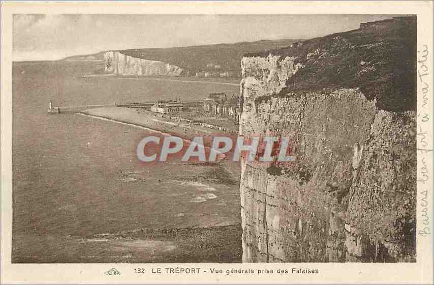 CPA Le Treport Vue generale prise des Falaises 