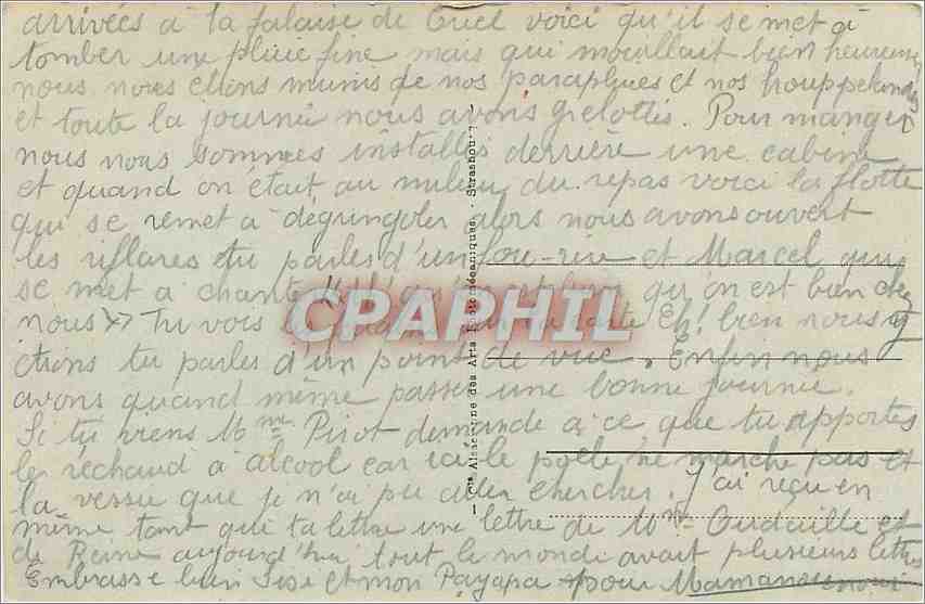 CPA Le Treport Vue generale prise des Falaises  — Rückseite