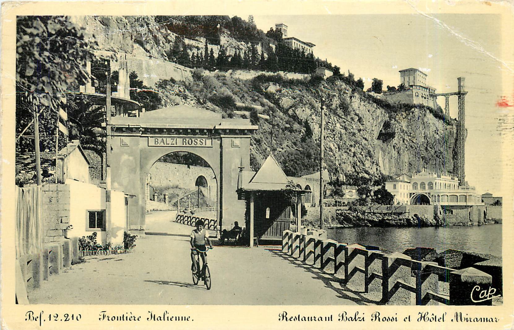 CPA Frontiere Italienne Restaurant Balzi Rossi et Hotel Miramar
