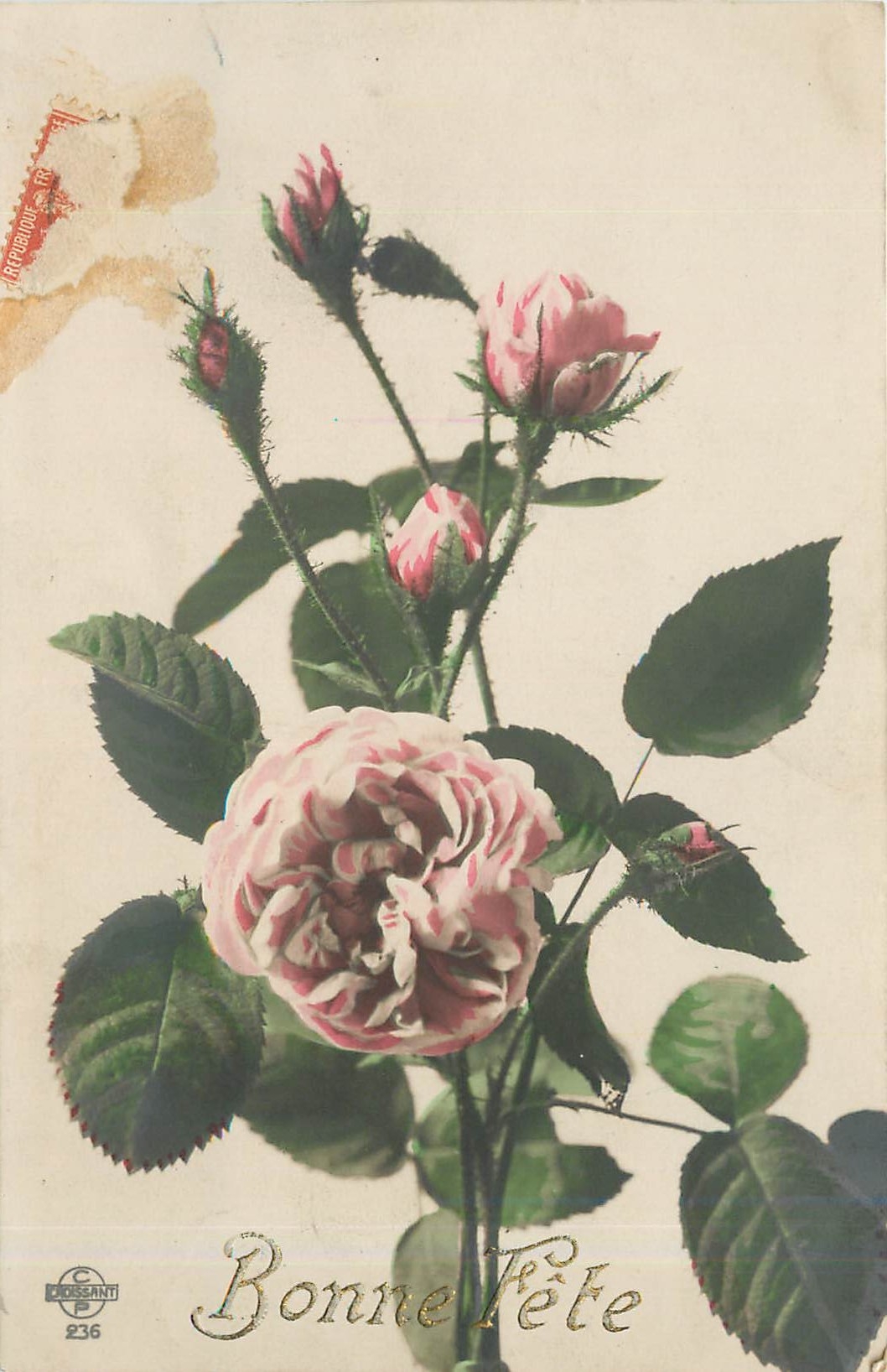 CPA Bonne Fete Fleurs