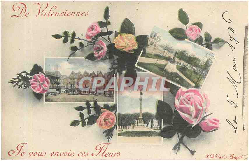 CPA De Valenciennes Je vous envoie ces Fleurs 