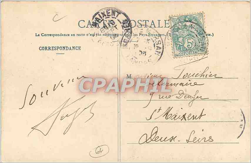 CPA Biarritz Artistique Port des Pecheurs et Eglise Ste Eugenie  — Verso