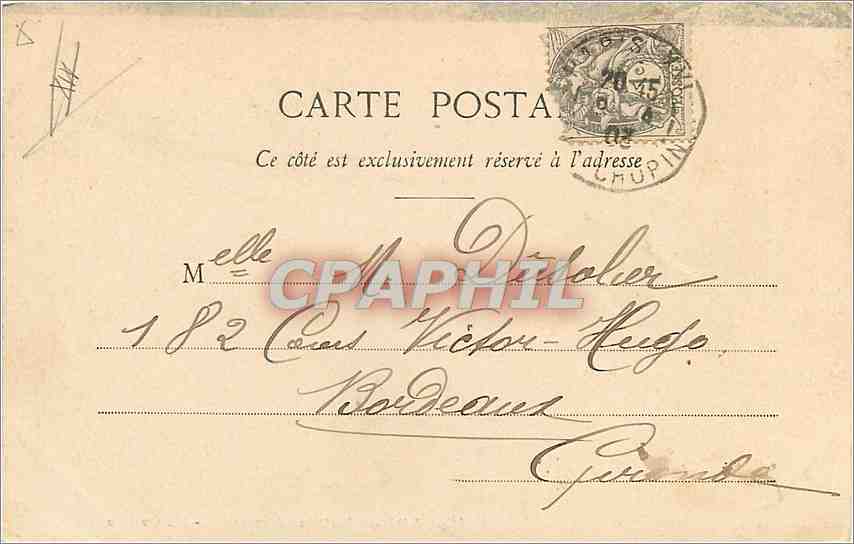 CPA PARIS  Buttes-Chaumont La grotte — Rückseite