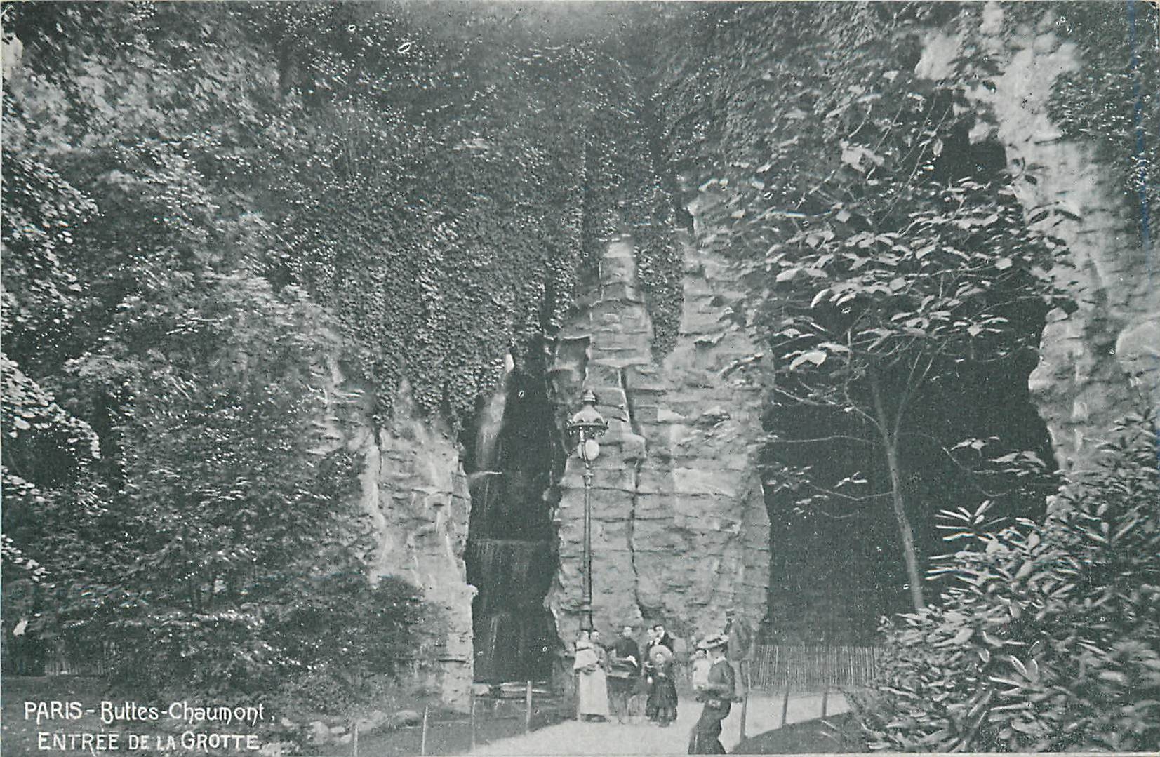 CPA PARIS  Buttes-Chaumont Entree de la grotte