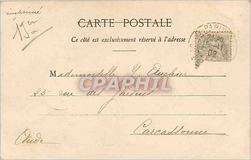 CPA PARIS  Buttes-Chaumont Le pont de briques — Rückseite