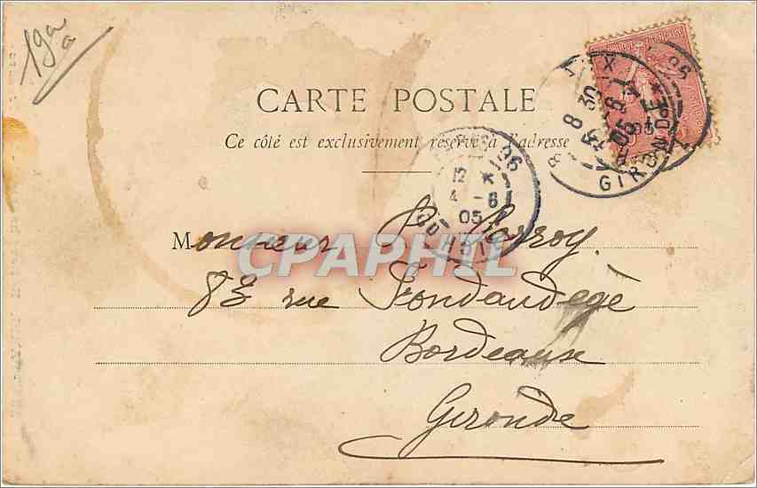CPA PARIS  Buttes-Chaumont Le Belvedere — Rückseite