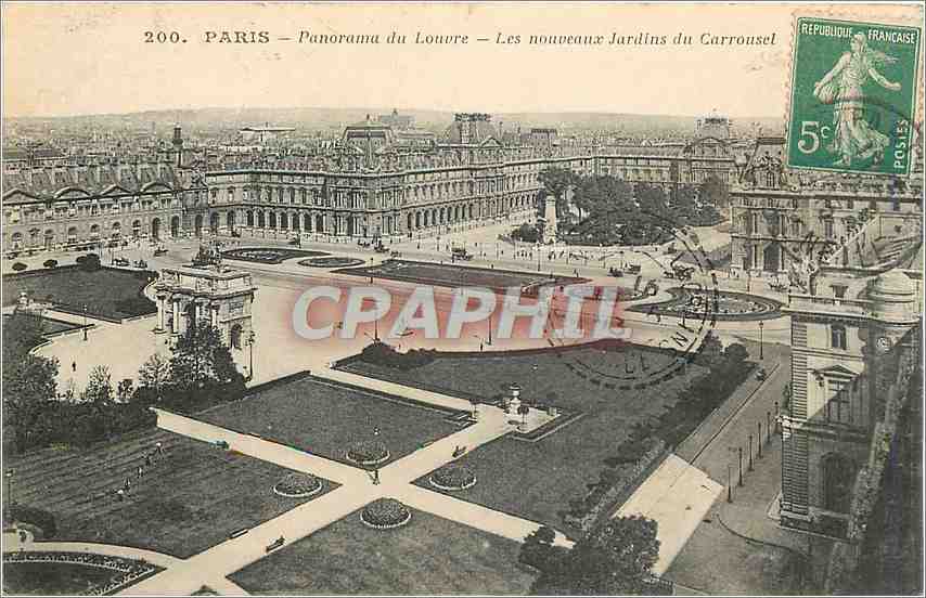 CPA PARIS Panorama du Louvre