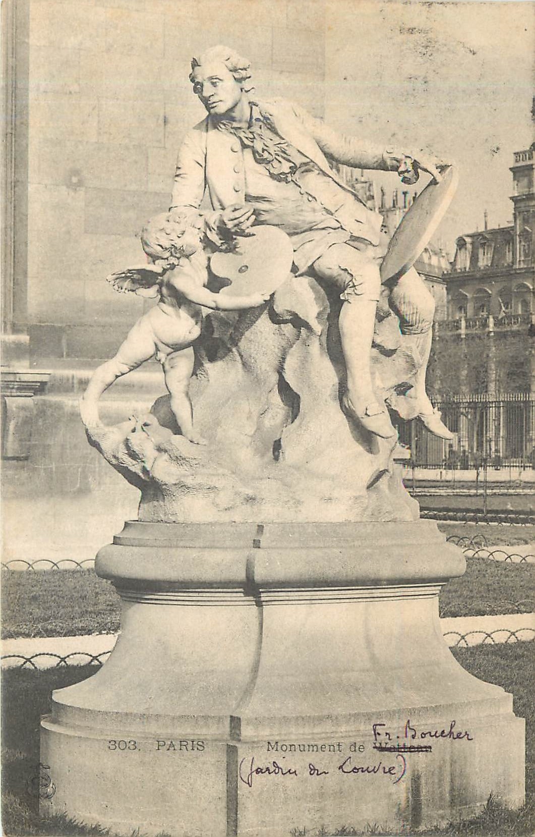 CPA PARIS Monument de Fr. Boucher