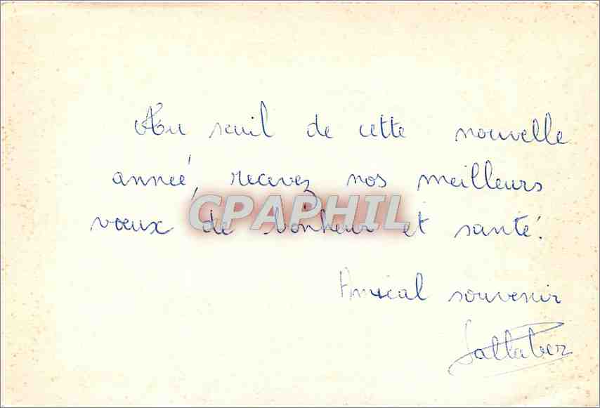CPA Bonne Annee Biches — Verso
