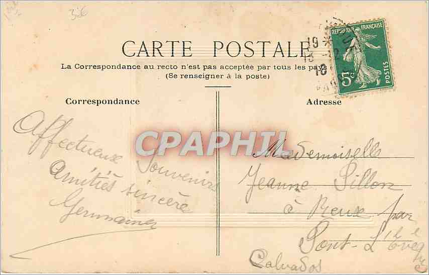 CPA Anges — Rückseite