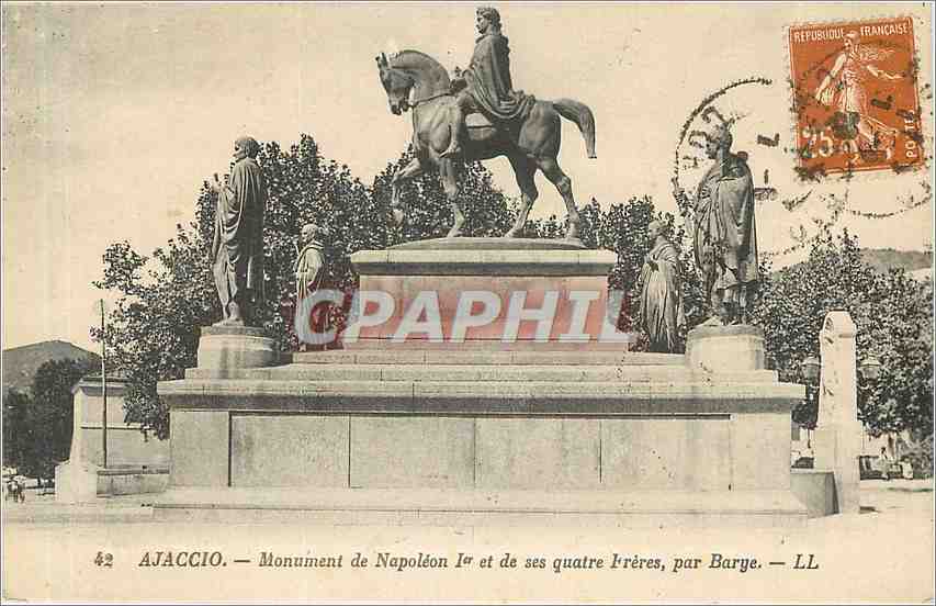 Ajaccio — Monument de Napoléon Ier et de ses quatre frères, par Barye — LL