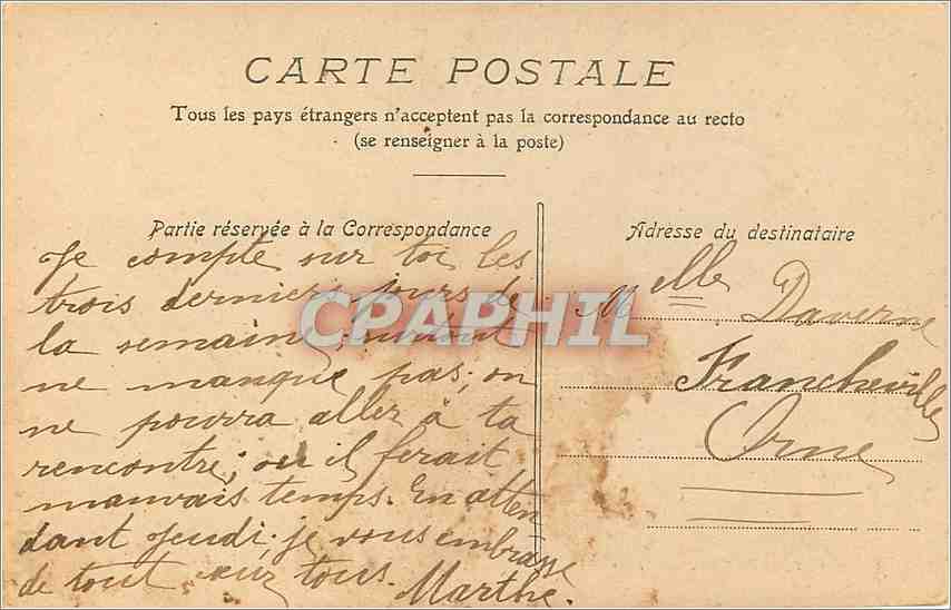  CPA BAGNOLES DE L'ORNE Le parc L'allee verte — Rückseite