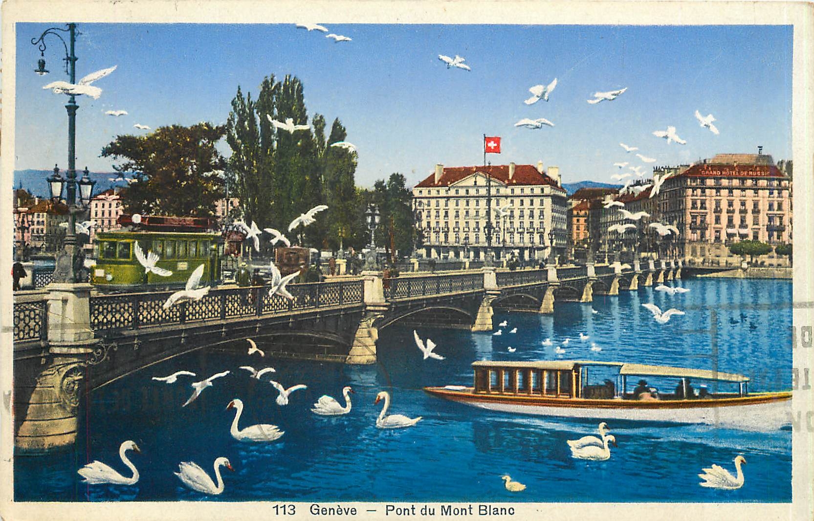 CPA Genève- Pont du Mont Blanc