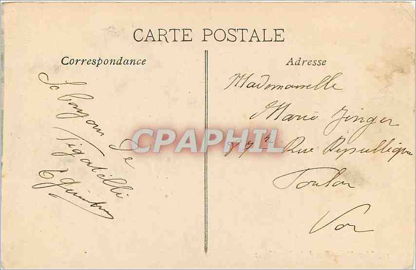 CPA MARSEILLE - Rue de la Republique — Rückseite