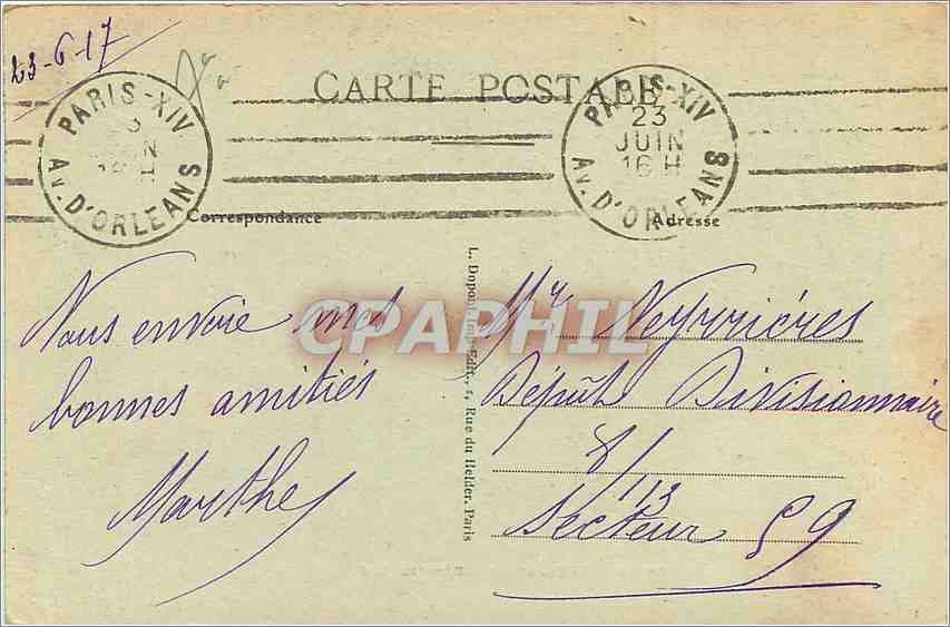 CPA PARIS- LLA CHABRE DES DEPUTES — Rückseite