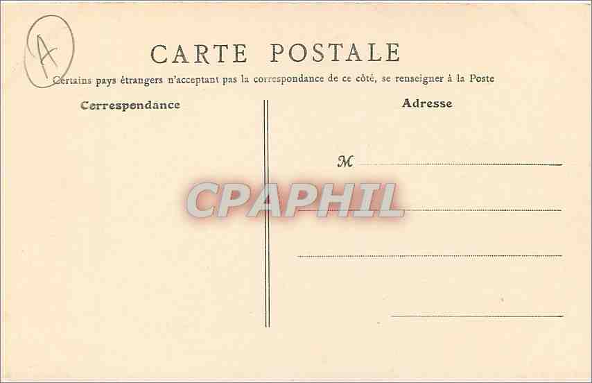 CPA PARIS-Chambre des Députés — Verso
