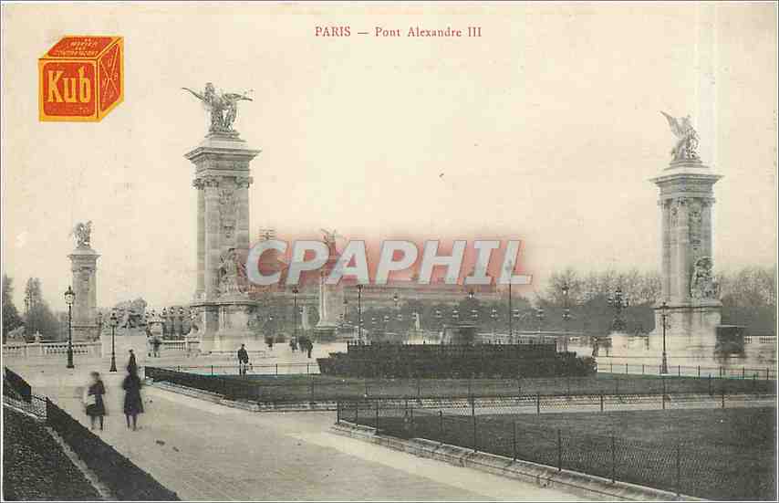 CPA PARIS-Pont Alexandre III Publicite Kub