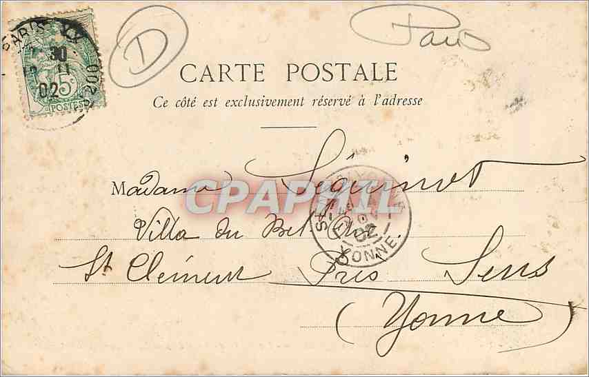 CPA PARIS-Boulevard des Capucines — Rückseite