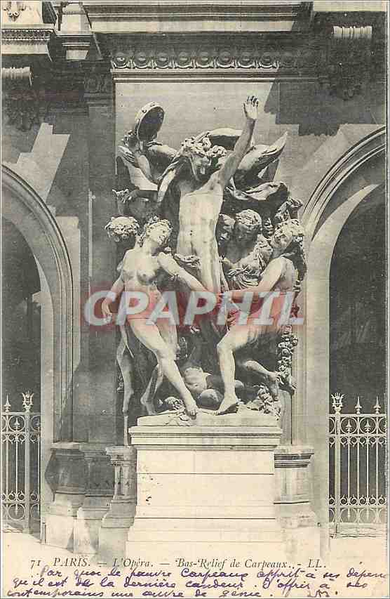 CPA PARIS-Opéra Bas relief de Carpeaux