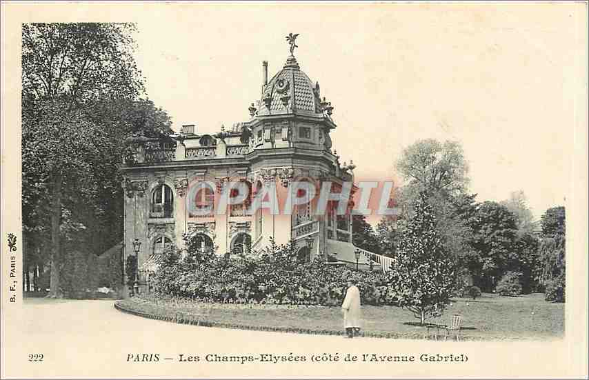 CPA PARIS- Les Champs-Elysees Cote de l'aveneue Gabriel