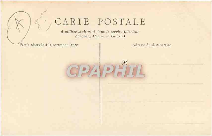 CPA PARIS- Les Champs-Elysees Cote de l'aveneue Gabriel — Rückseite