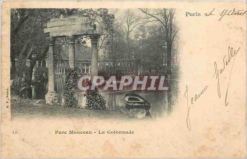 CPA PARIS Le Parc Monceau - La Colonnade