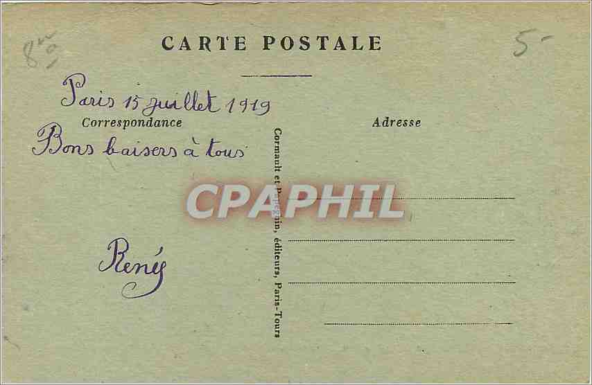 CPA PARIS L'Avenue des Champs-Elysees — Verso