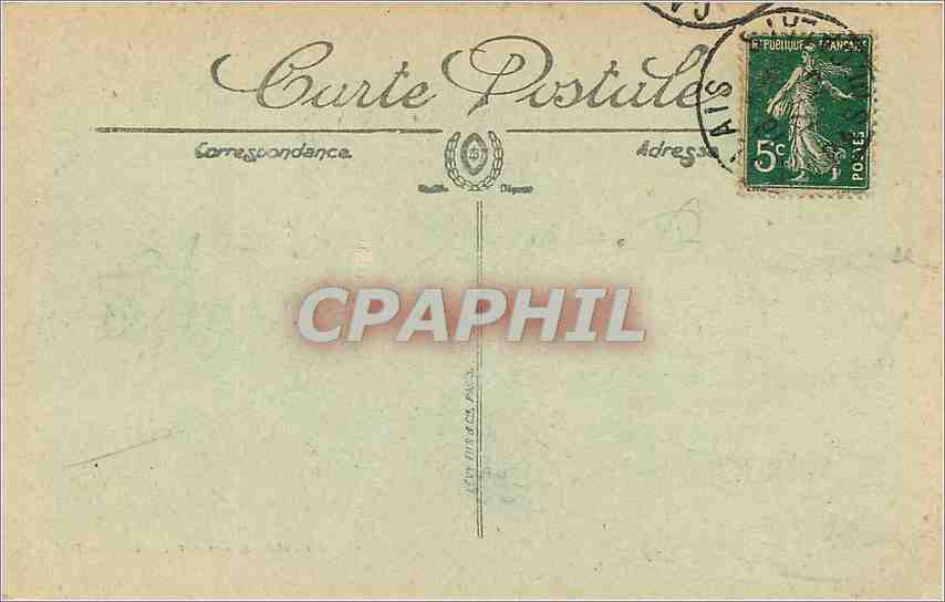 CPA CALAIS Nouvel Hotel de Ville — Rückseite