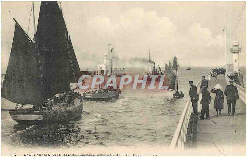 Boulogne-sur-Mer — Boote auf den Télles — Verlag: CPAPHIL, Nr. 54