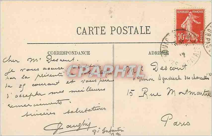 Boulogne-sur-Mer — Boote auf den Télles — Verlag: CPAPHIL, Nr. 54 — Rückseite