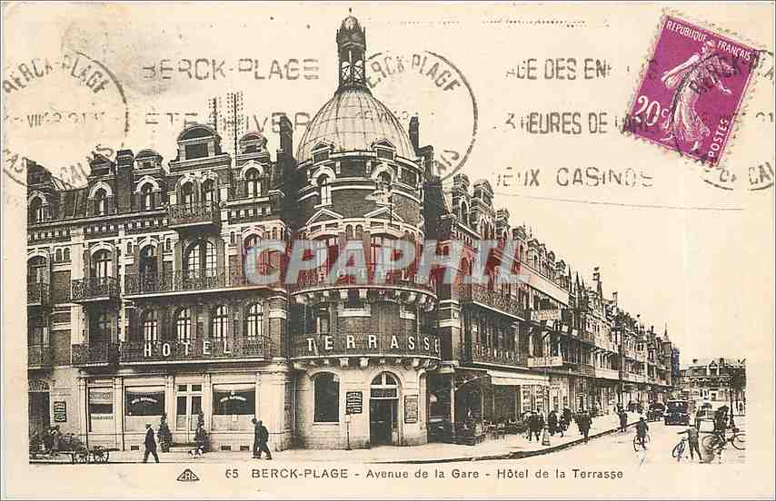 CPA Berk-Plage - Avenue de la Gare - Hotel de la Terrasse