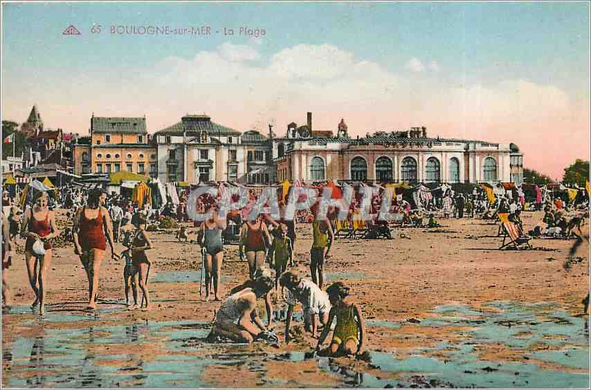 Boulogne-sur-Mer - La Plage — éditeur C° des Arts Photomécaniques, n° 65