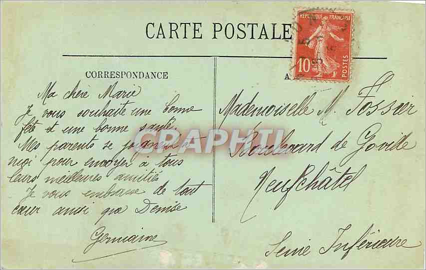 CPA ENV. DE GAILLON - Aubevoie  La Vierge Noire — Verso