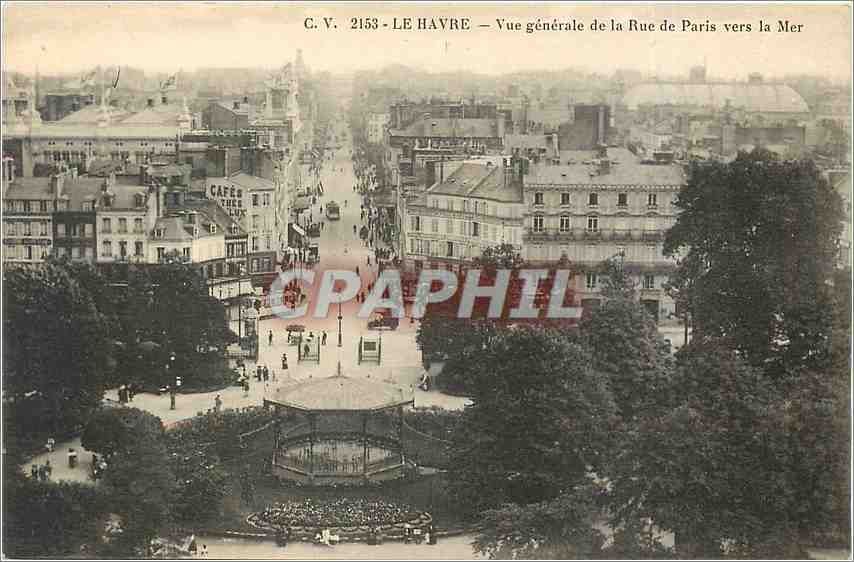 CPA LE HAVRE - Vue Generale de la rue de Paris vers  la mer